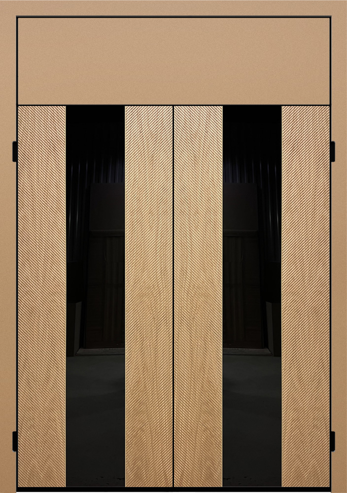 Шпон с фрезеровкой Combo 05 дуб натуральный тангенциальный ДСФ